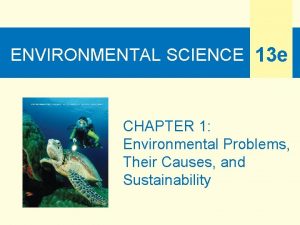 ENVIRONMENTAL SCIENCE 13 e CHAPTER 1 Environmental Problems