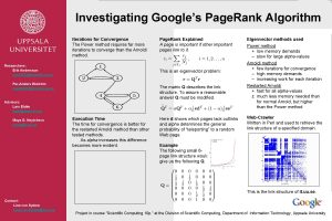 Investigating Googles Page Rank Algorithm Iterations for Convergence