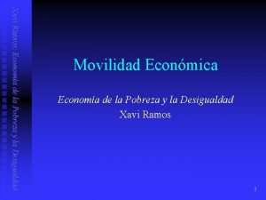 Xavi Ramos Economa de la Pobreza y la