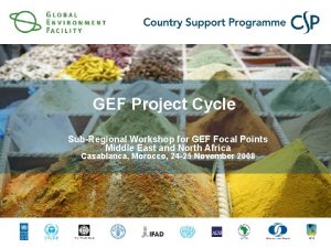 GEF Project Cycle SubRegional Workshop for GEF Focal