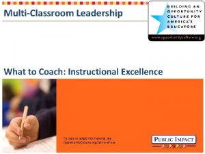 Instructional excellence