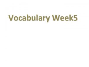 Vocabulary Week 5 Circle Map Definition Characteristics Drawing