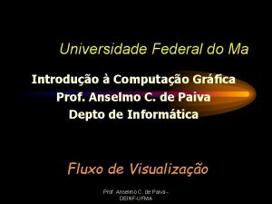 Universidade Federal do Ma Introduo Computao Grfica Prof