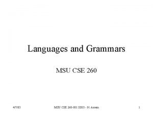 Msu cse 260