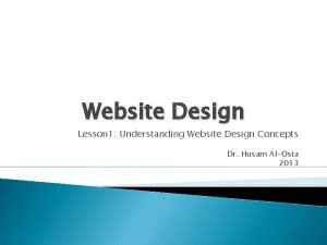 Website Design Lesson 1 Understanding Website Design Concepts