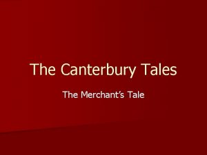 Canterbury tales merchant