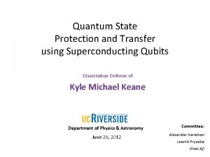 Quantum State Protection and Transfer using Superconducting Qubits