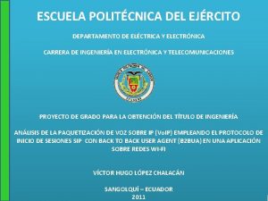 ESCUELA POLITCNICA DEL EJRCITO DEPARTAMENTO DE ELCTRICA Y