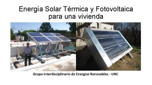 Energa Solar Trmica y Fotovoltaica para una vivienda