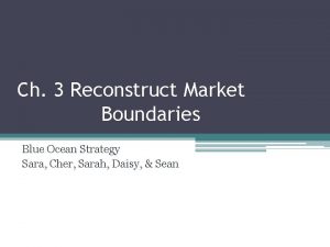 Ch 3 Reconstruct Market Boundaries Blue Ocean Strategy