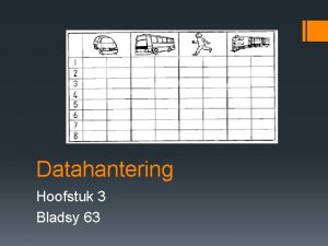 Datahantering Hoofstuk 3 Bladsy 63 Die statistiese proses