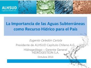 La Importancia de las Aguas Subterrneas como Recurso