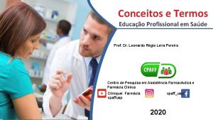 Conceitos e Termos Educao Profissional em Sade Prof