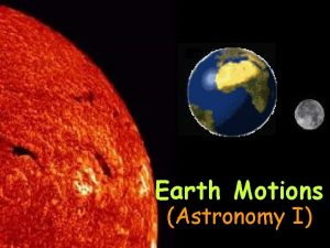 Earth Motions Astronomy I I Celestial Observations A