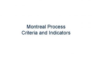 Montreal process