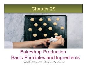 Basic principles of baking