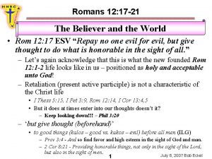 Roman 12:17-21