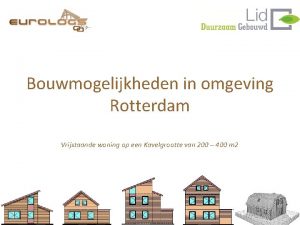 Bouwmogelijkheden in omgeving Rotterdam Vrijstaande woning op een