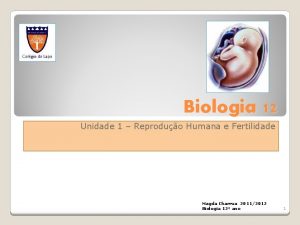 Biologia 12 Unidade 1 Reproduo Humana e Fertilidade