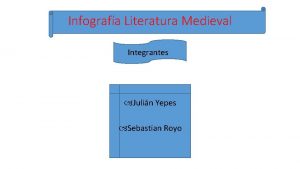 Infografia literatura medieval