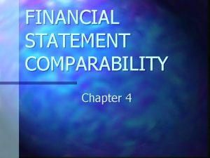 Financial statement comparability