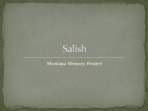 Montana memory project
