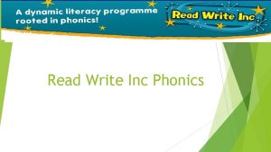Read Write Inc Phonics Why RWI Read Write