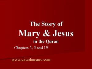 The Story of Mary Jesus in the Quran