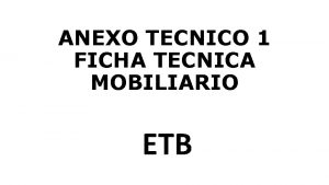 Ficha tecnica mobiliario