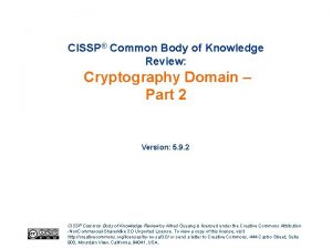 Cissp common body of knowledge