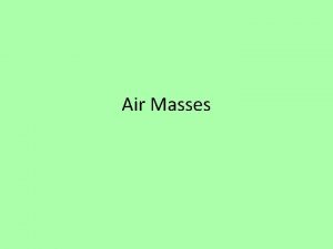 Air mass map