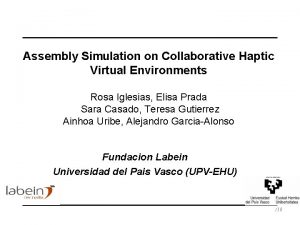 Assembly Simulation on Collaborative Haptic Virtual Environments Rosa