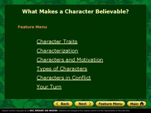 What makes a character believable