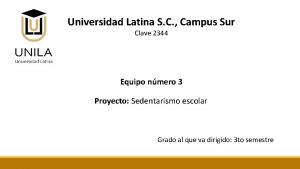 Universidad Latina S C Campus Sur Clave 2344