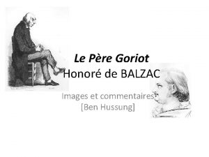 Le Pre Goriot Honor de BALZAC Images et