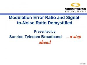 Modulation error ratio