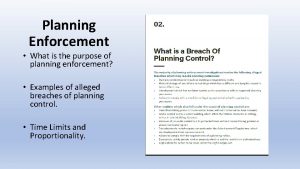 Planning enforcement
