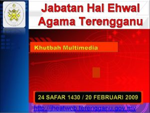 Jabatan Hal Ehwal Agama Terengganu http jheatweb terengganu