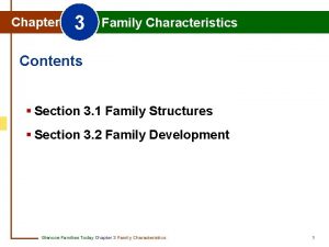 Family characteristics examples