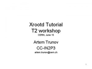 Xrootd Tutorial T 2 workshop CERN June 15