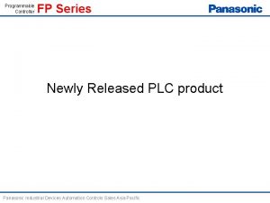 Programmable Controller FP Series Newly Released PLC product