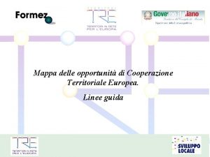 Mappa delle opportunit di Cooperazione Territoriale Europea Linee