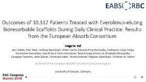 Outcomes of 10 312 Patients Treated with Everolimuseluting