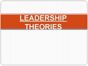 Behavioral theory of leadership