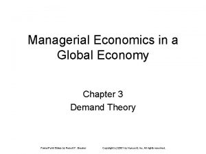 Managerial Economics in a Global Economy Chapter 3