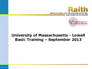 University of Massachusetts Lowell Basic Training September 2013