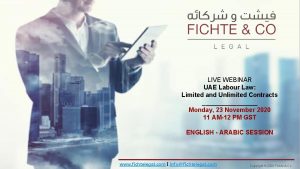 LIVE WEBINAR UAE Labour Law Limited and Unlimited