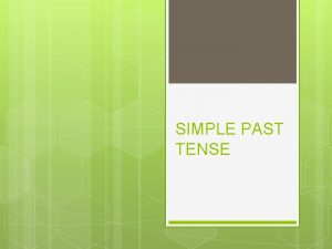 Simple past tense olumsuz cümleler