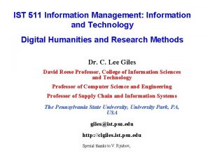 IST 511 Information Management Information and Technology Digital