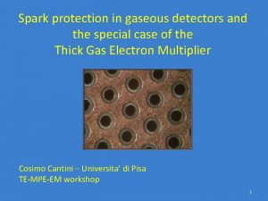 Spark protection in gaseous detectors and the special